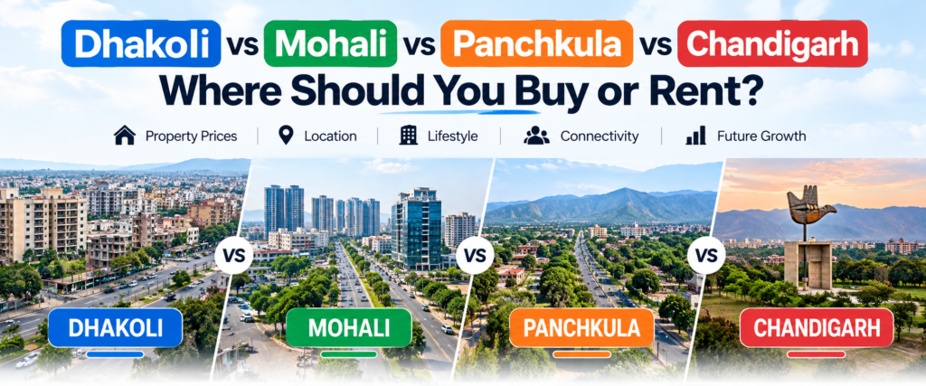 Dhakoli vs Mohali vs Panchkula vs Chandigarh