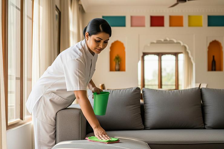 Diwali home cleaning checklist for a clean living room