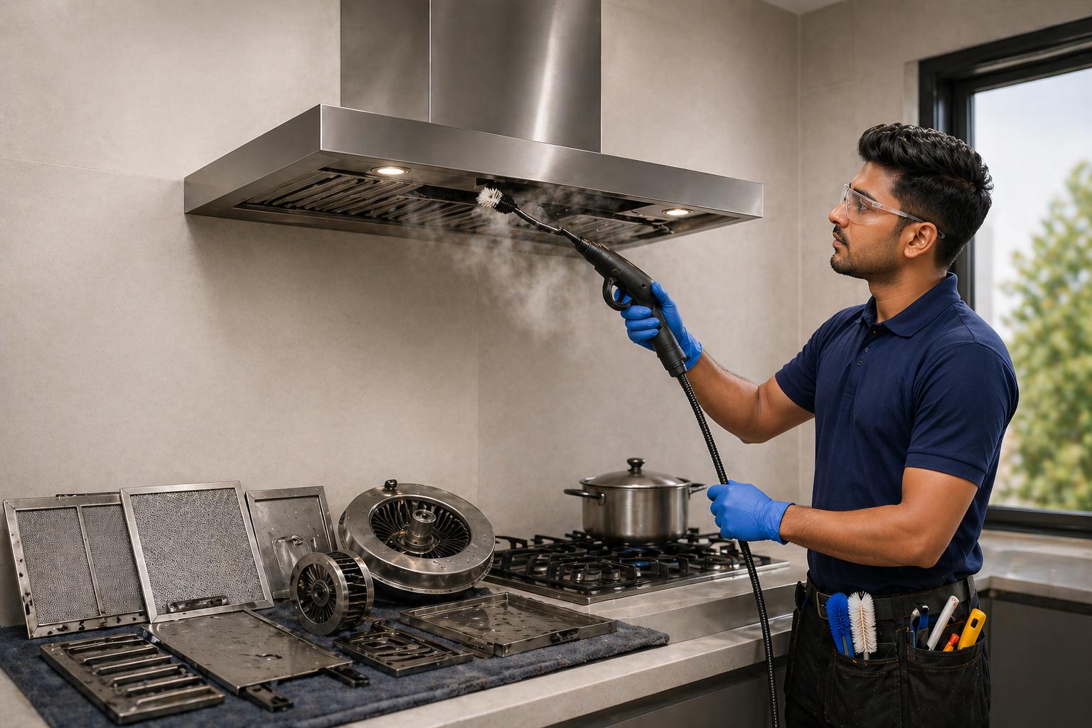 Kitchen deep cleaning before Diwali in Dhakoli
